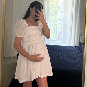 BP. Puff Sleeve Dress + Frida Mom Nausea Bands